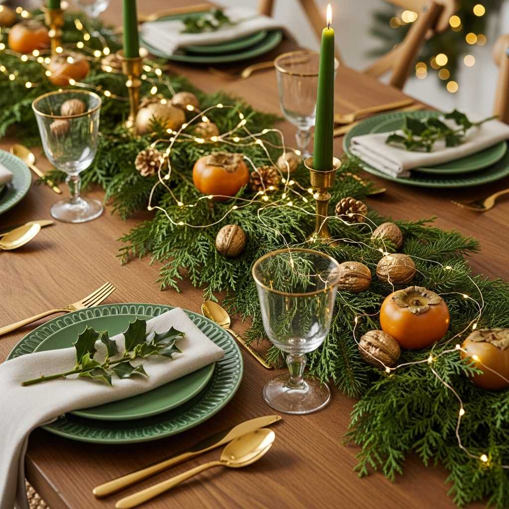 Seasonal Styling With Green and Gold