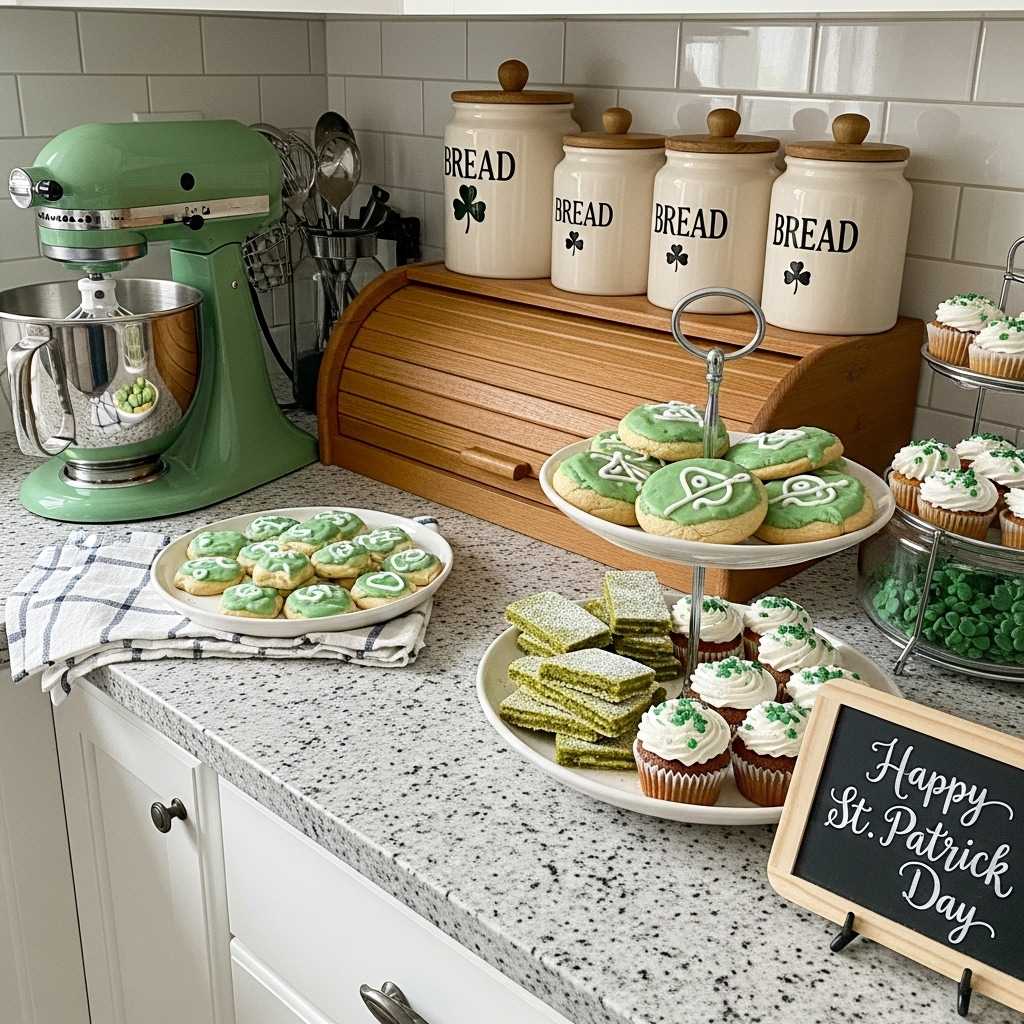 St Patrick’s Day Farmhouse Countertop Styling