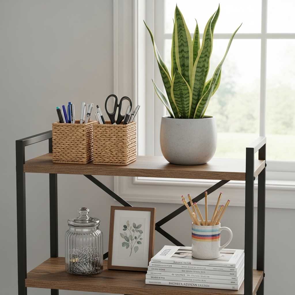 Balance Decor and Function on Industrial Shelves