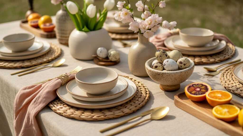 Boho Tableware for Easter Brunch Ideas