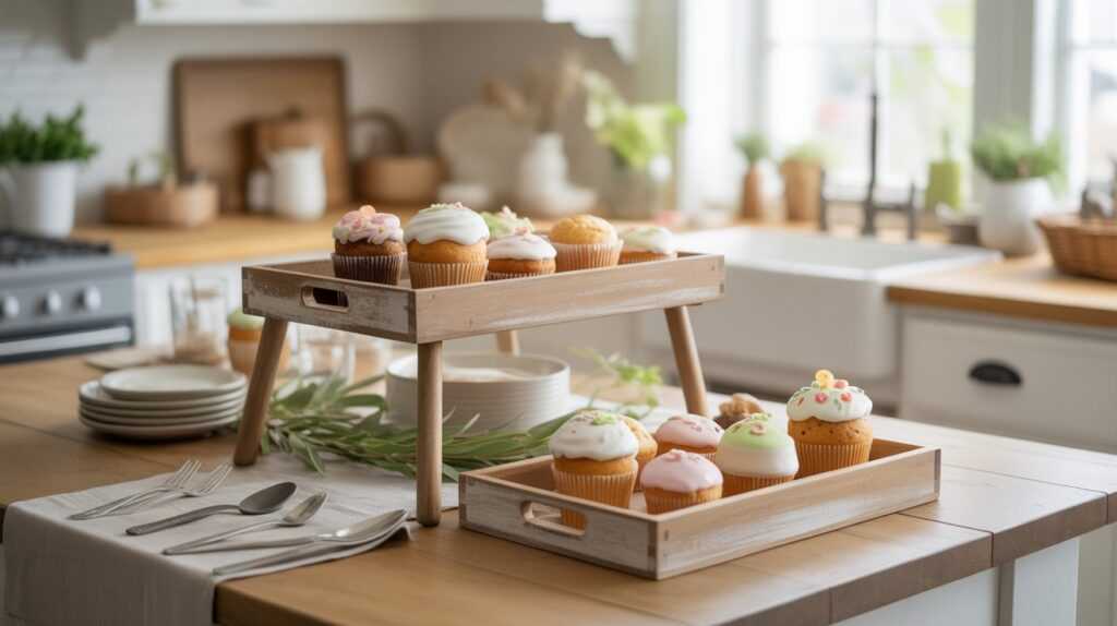 Farmhouse Serving Trays That Elevate Easter Desserts