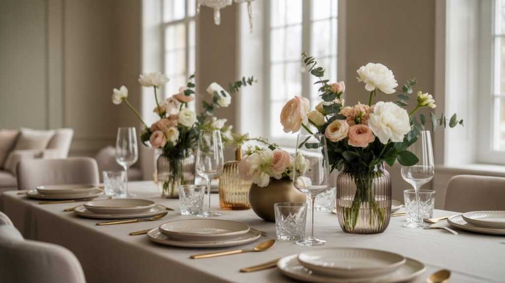 Glam Easter Floral Vases for Elegant Dining Rooms