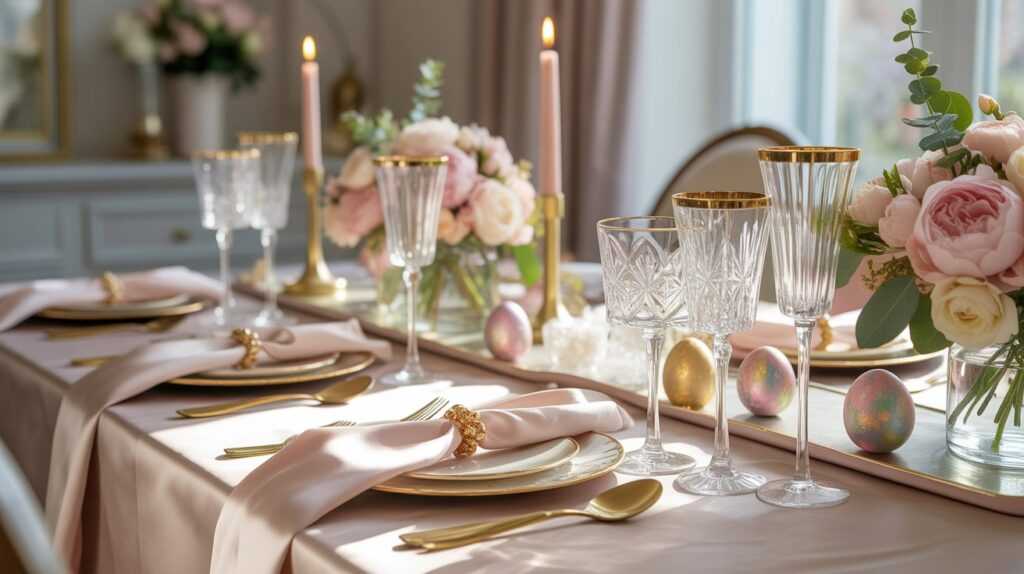 Glam Easter Table Decor With Elegant Glassware
