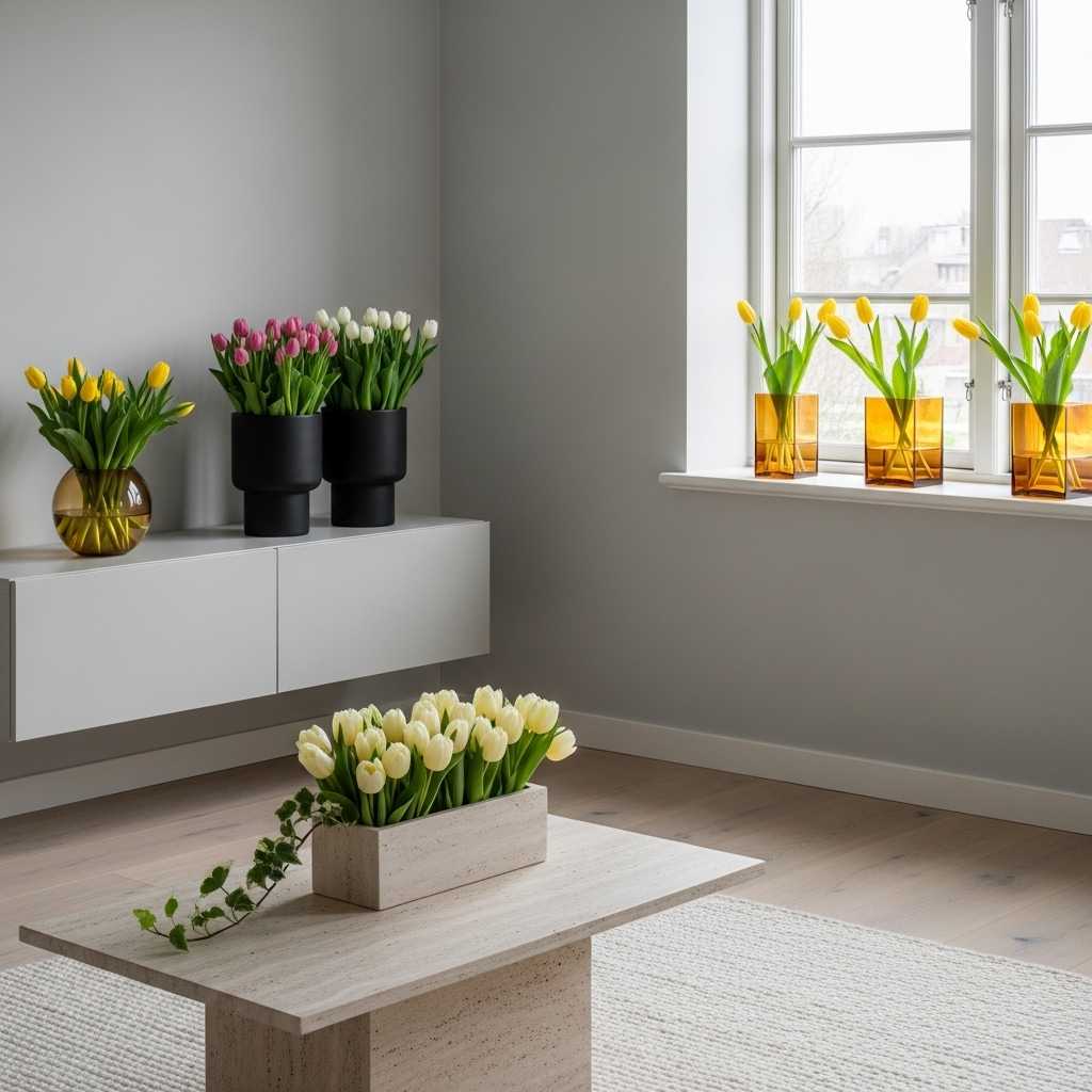 Indoor Modern Easter Tulip Planter Ideas