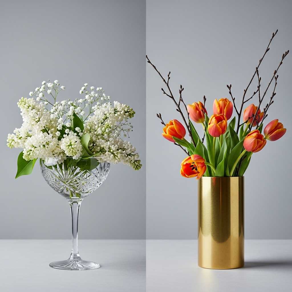 Matching Floral Choices With Glam Easter Vases