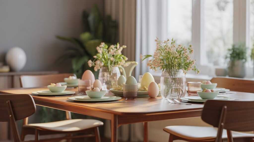Mid-Century Modern Easter Table Decor Ideas