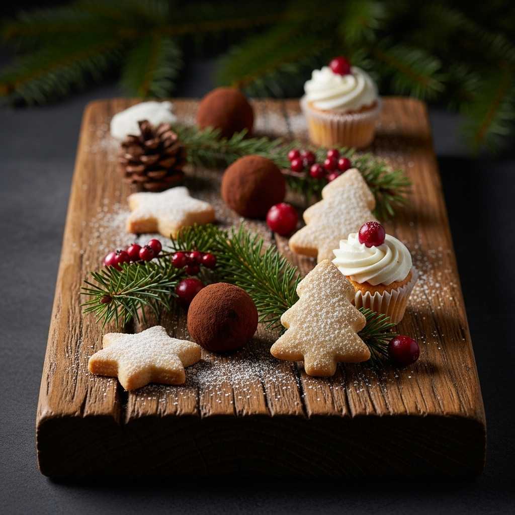 Styling Rustic Wood Trays for Holiday Dessert Displays