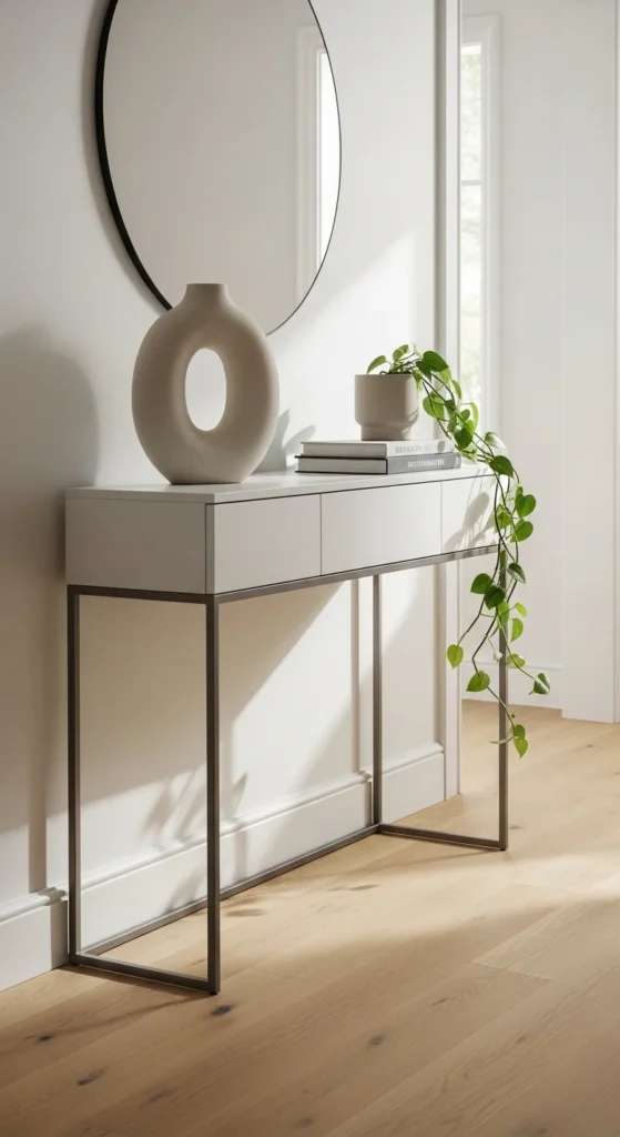 What Defines a Modern Entryway Console Table