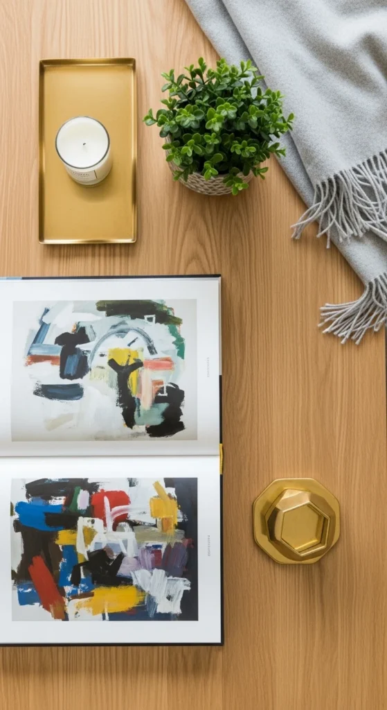 Add Gold Through Coffee Table Decor