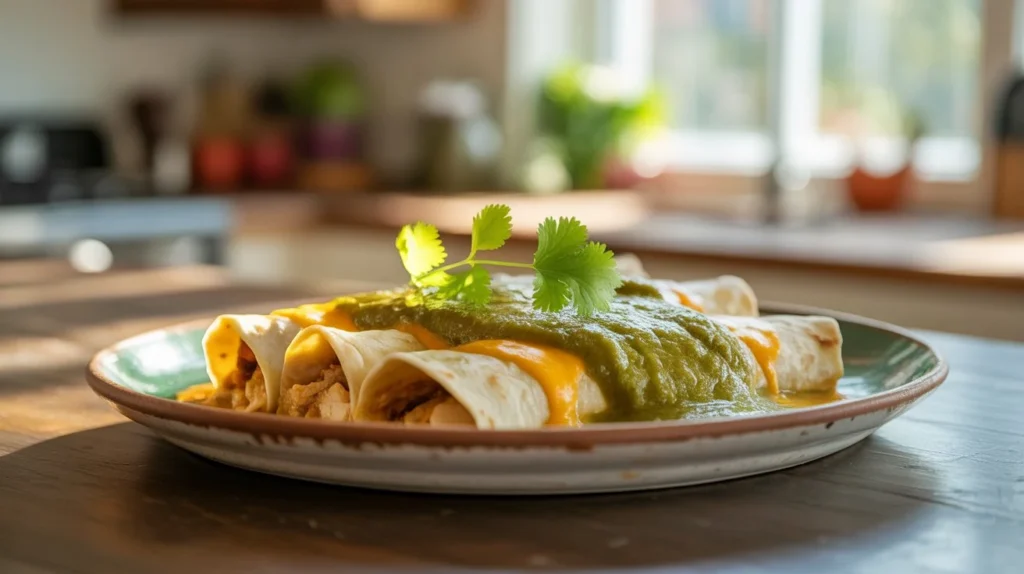 Easy Chicken Enchiladas with Green Sauce Recipe
