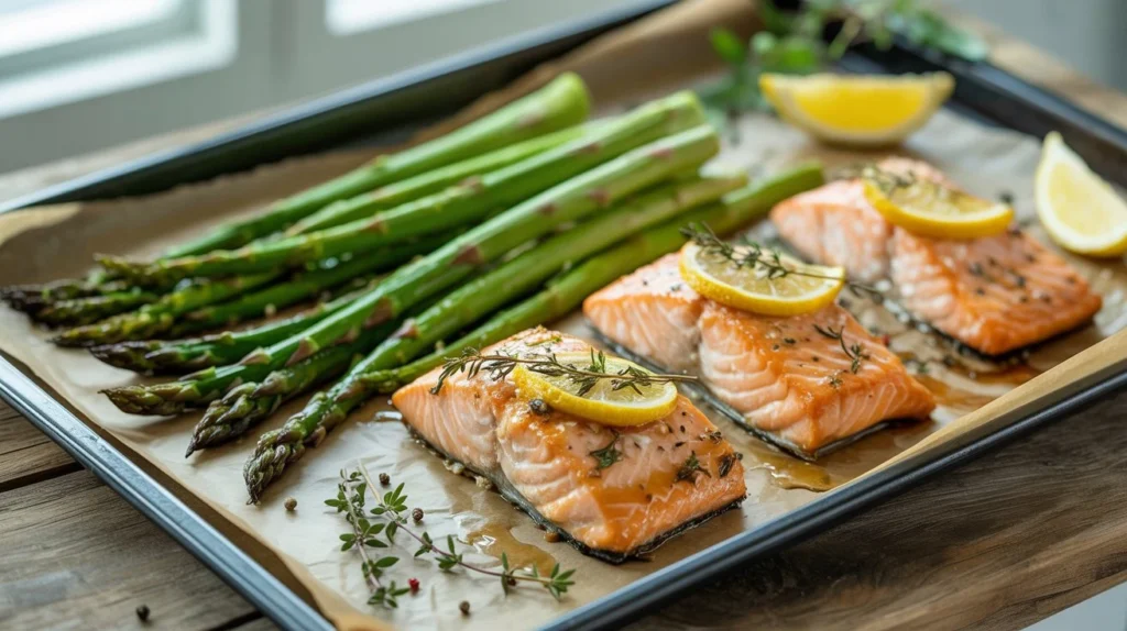 Easy Healthy Sheet Pan Salmon and Asparagus
