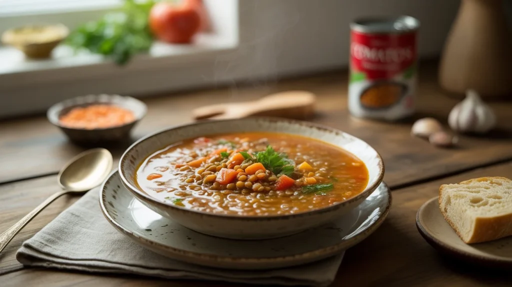 Easy Lentil Soup with Canned Tomatoes Recipe