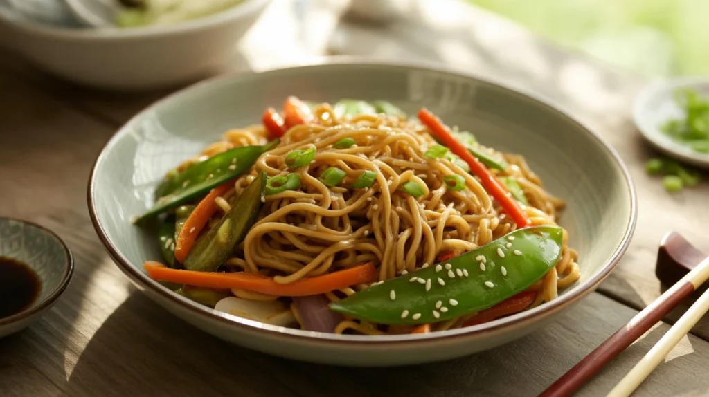 Easy Sesame Ginger Noodles with Vegetables