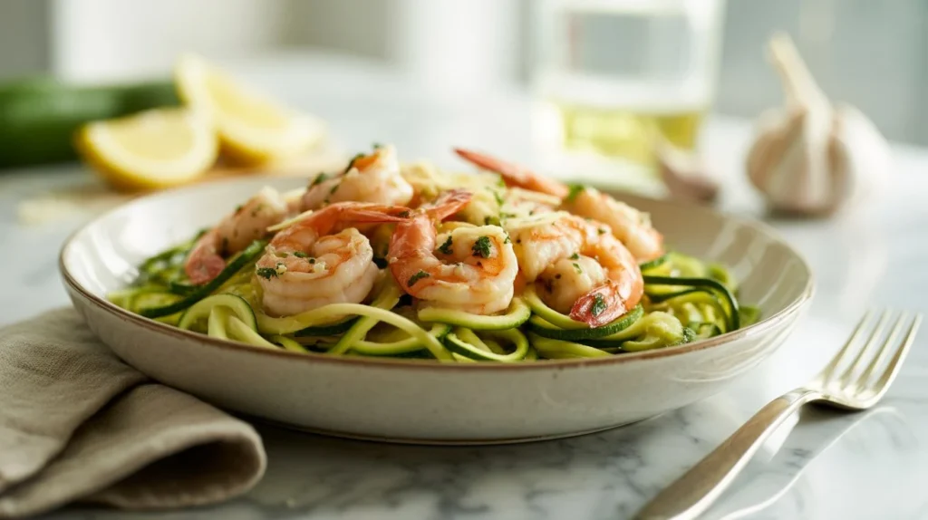 Easy Shrimp Scampi with Zucchini Noodles