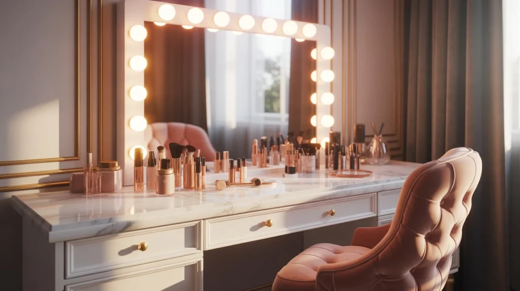 Elegant Vanity Mirrors for Glam Makeup Rooms