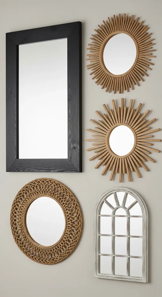 Popular Styles of Wood Framed Farmhouse Wall Mirrors
