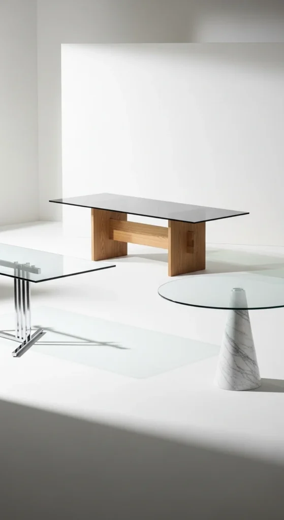 Popular Types of Modern Glass Dining Tables