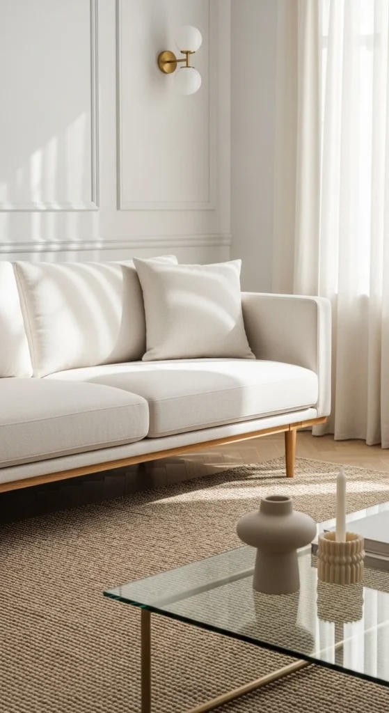 Sofas With Exposed Legs Create Instant Space