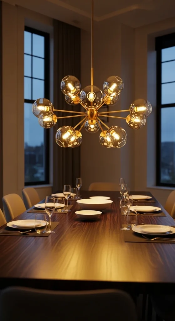 Use Gold Lighting to Elevate the Entire Room