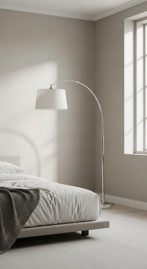 Why Sleek Floor Lamps Work So Well in Contemporary Bedrooms