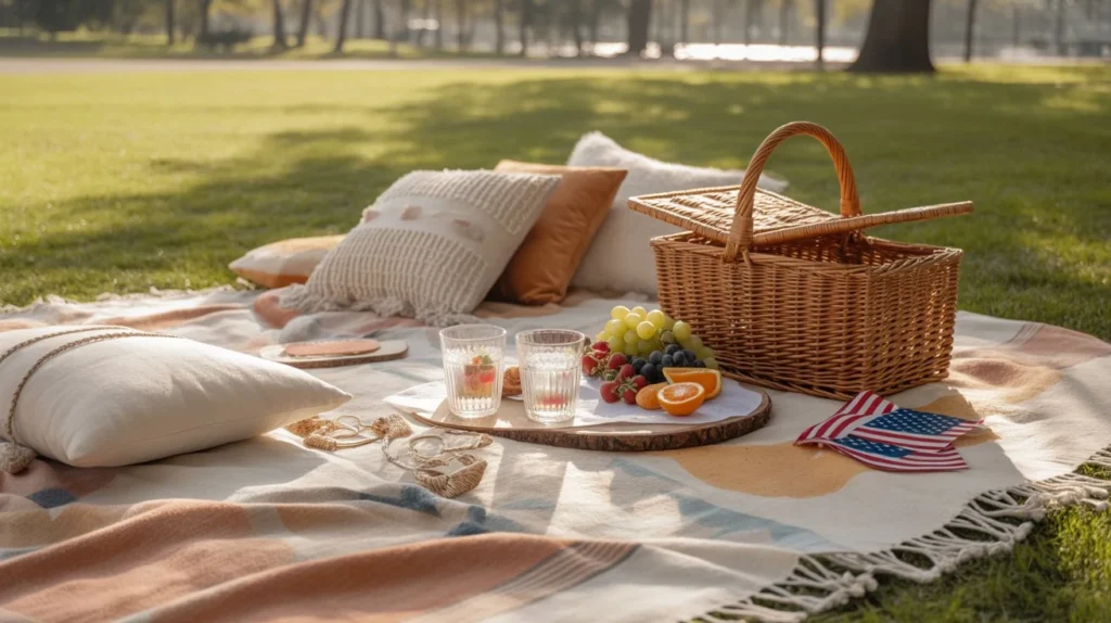 Aesthetic Boho Picnic Blankets for Memorial Day Events
