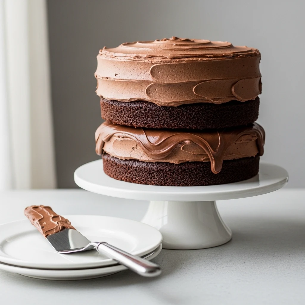 Assembling Your Gluten Free Chocolate Cake