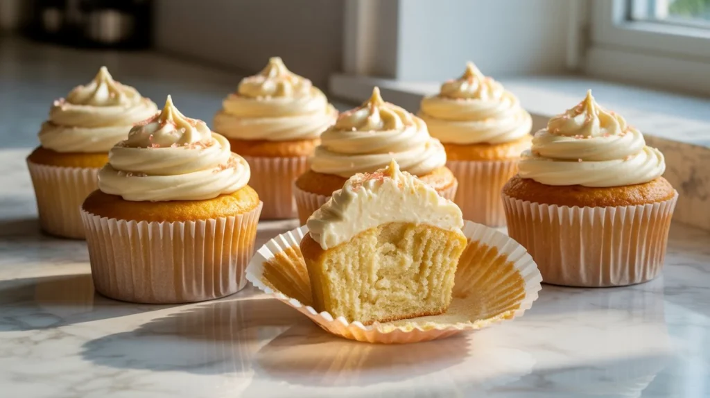 Easy Vanilla Cupcakes With Buttercream Frosting