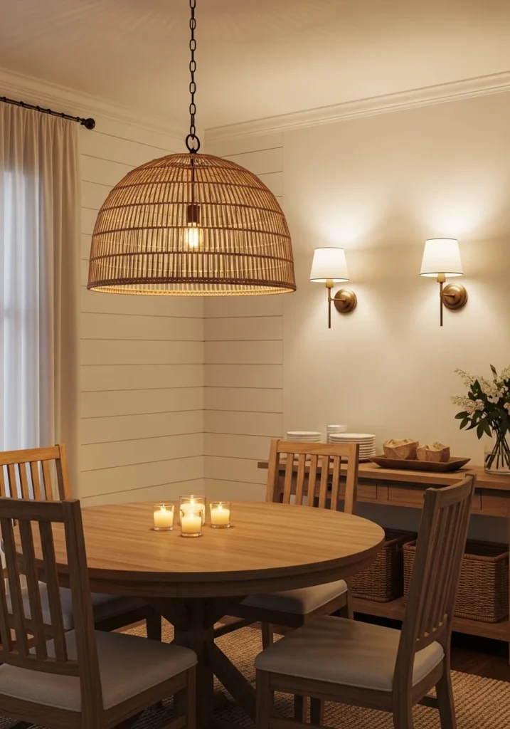 Layering Your Coastal Dining Room Lighting