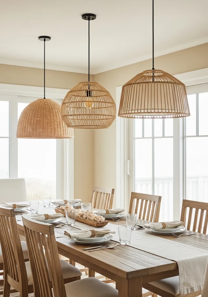 Popular Rattan Pendant Light Styles for Coastal Dining Rooms