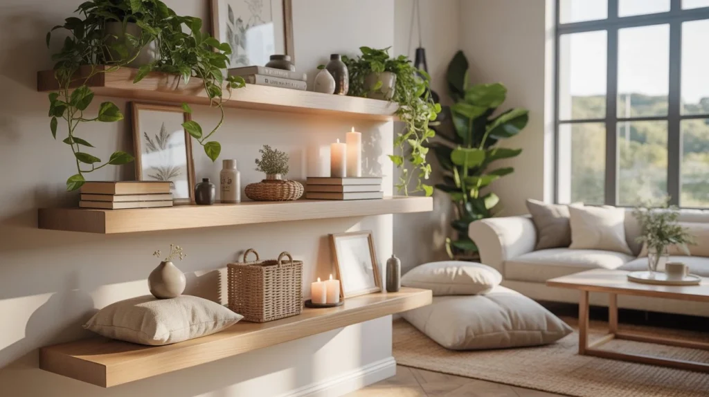 Stylish Floating Shelves for a Clean and Organized Home