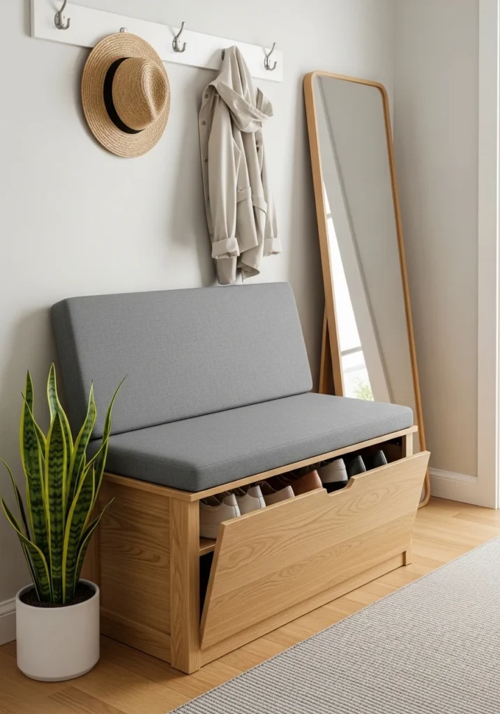 The Best Entryway Storage Bench Styles for Small Spaces