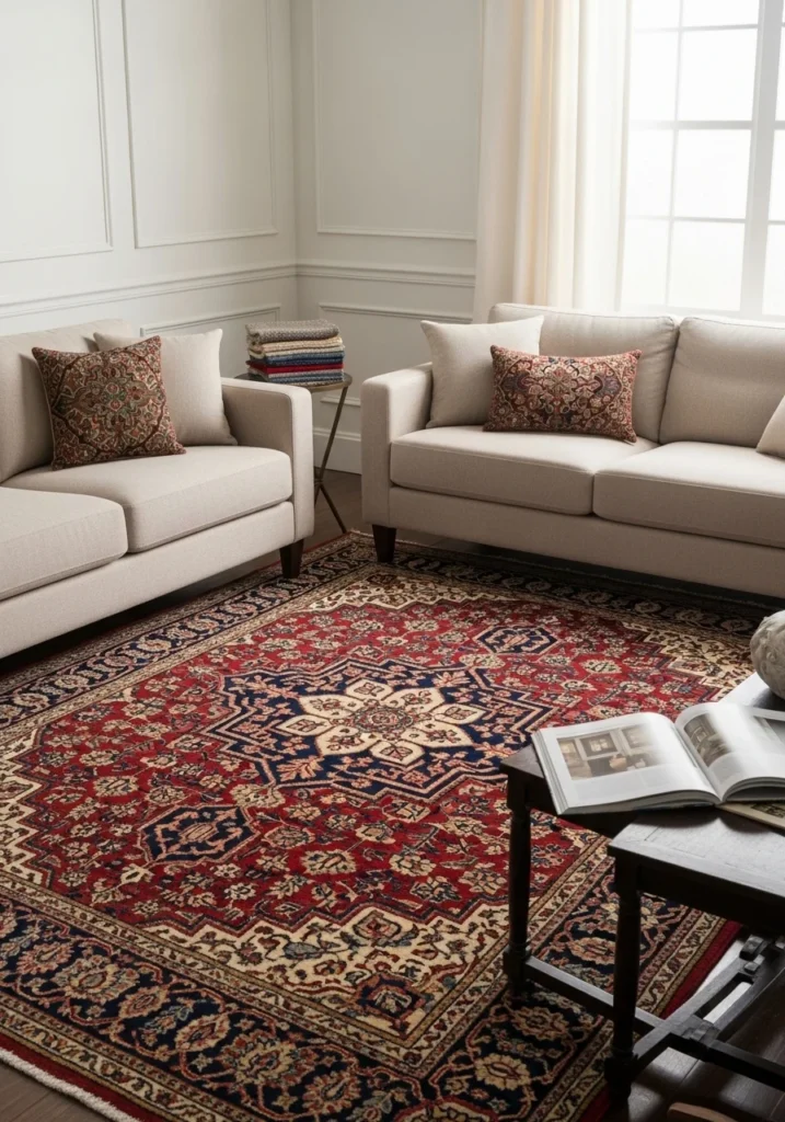 The Best Rug Styles for a Traditional Living Room
