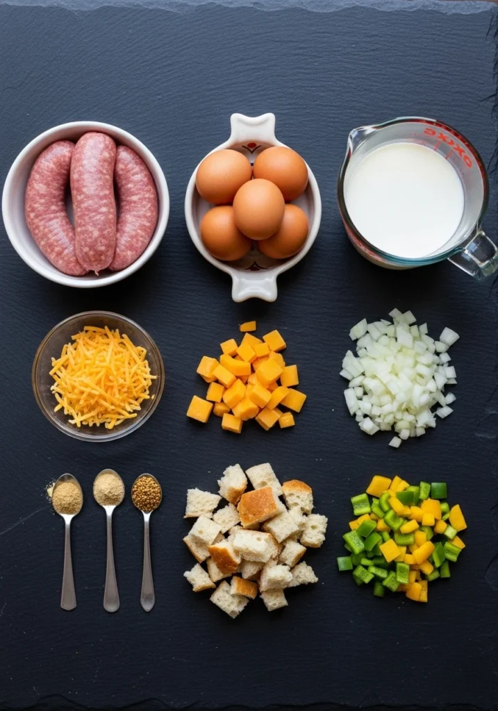 What You Need: Ingredients for Sausage Egg Breakfast Casserole
