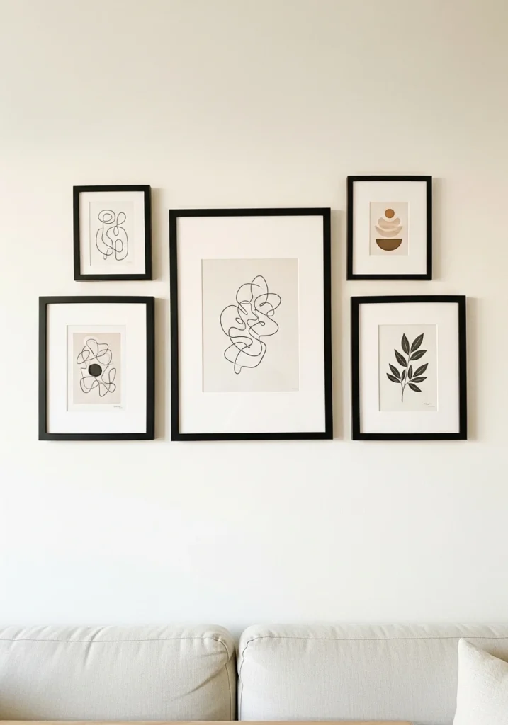 Create a Curated Gallery Wall (The Minimalist Way)