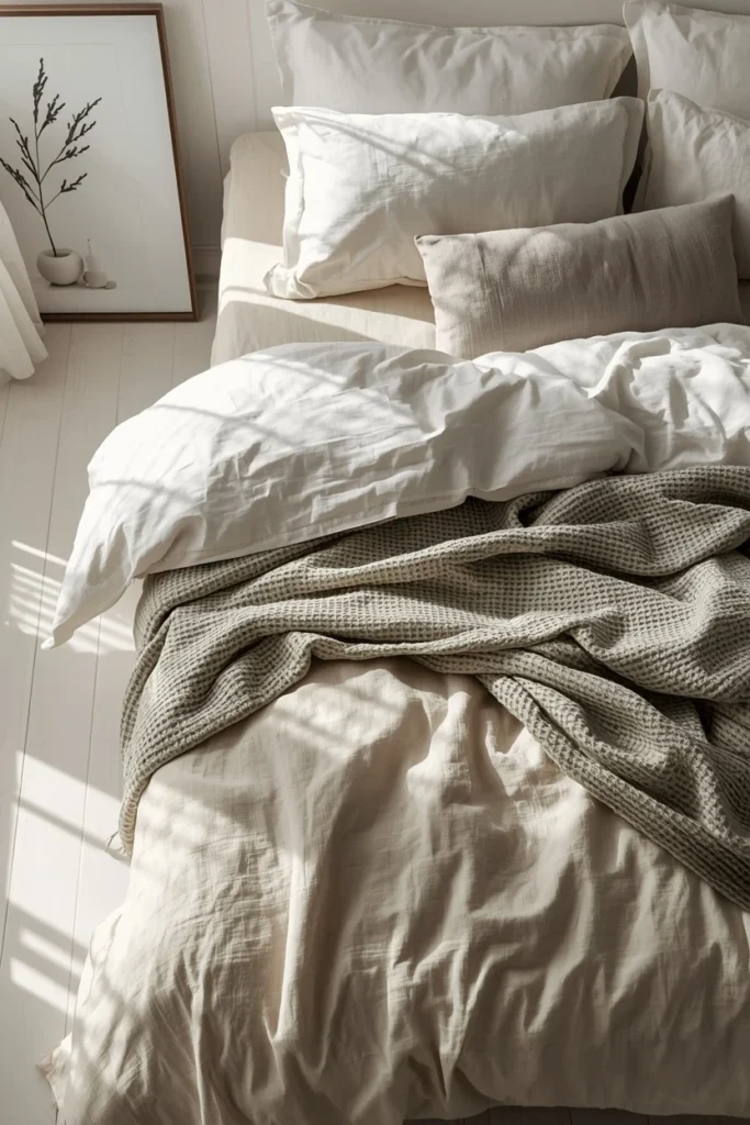 How to Style Linen Bedding for a Minimal Bedroom