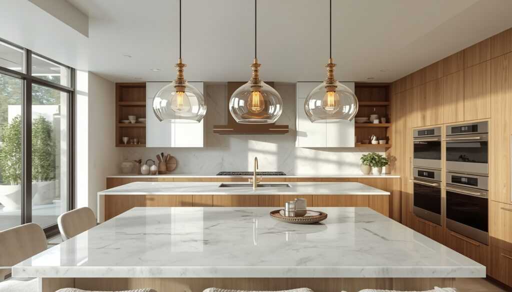 Modern Glass Pendant Lights for Your Kitchen Island