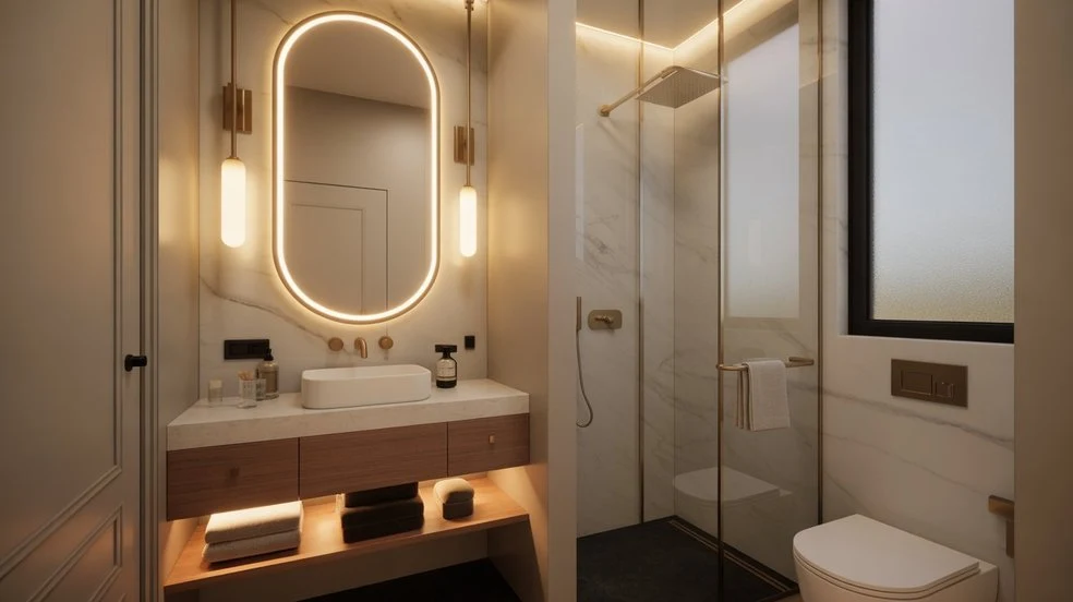 Small Bathroom Lighting Ideas That Feel Luxurious