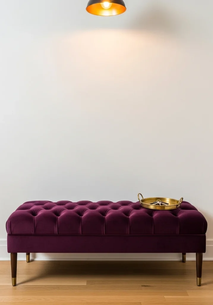 The Best Velvet Colors for an Entryway Bench
