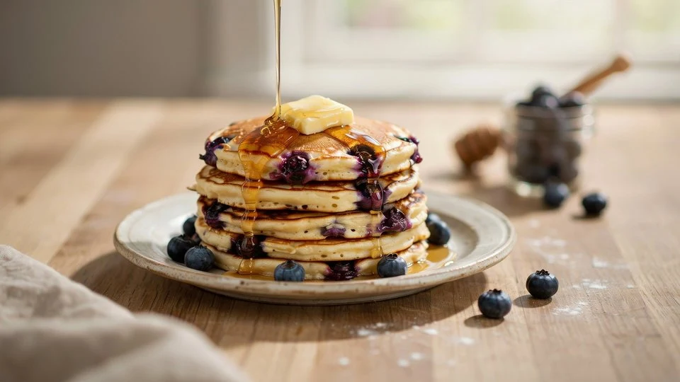 The Fluffiest Blueberry Buttermilk Pancakes Ever