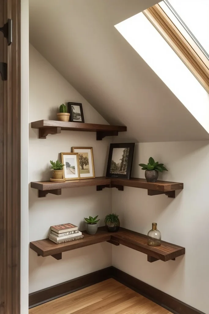 Corner Shelving for Awkward Loft Layouts