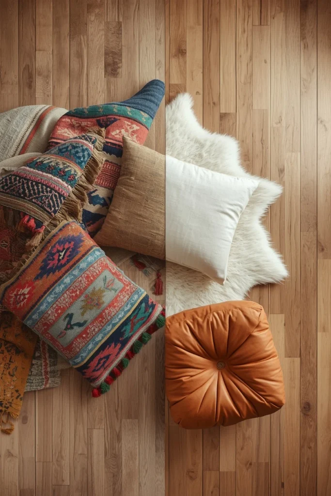 Floor Cushions for Different Living Room Styles