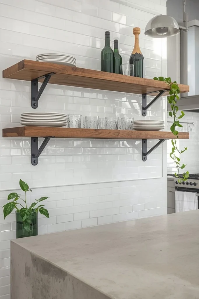 Open Kitchen Shelving in Loft Kitchens