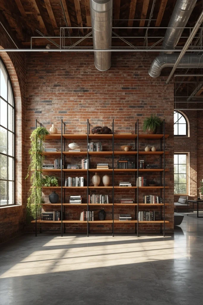 Why Industrial Shelving Works So Well in Loft Rooms